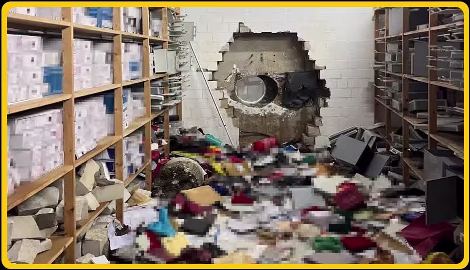 Thieves Drill into a German Bank Vault and Steal Tens of Millions of Euros' Worth of Property .jpg