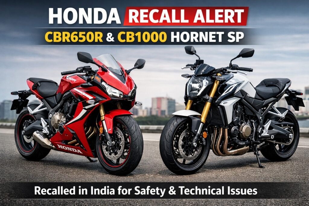 Honda CBR650R and CB1000 Hornet SP motorcycles recalled in India for safety inspection