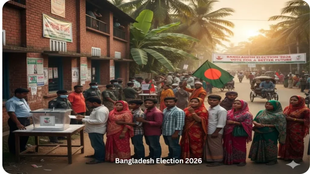 Bangladesh voters casting ballots during the 2026 general election