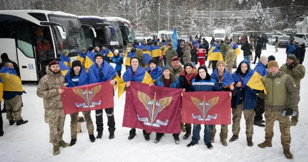 Ukrainian and Russian prisoners released after major Ukraine prisoner exchange